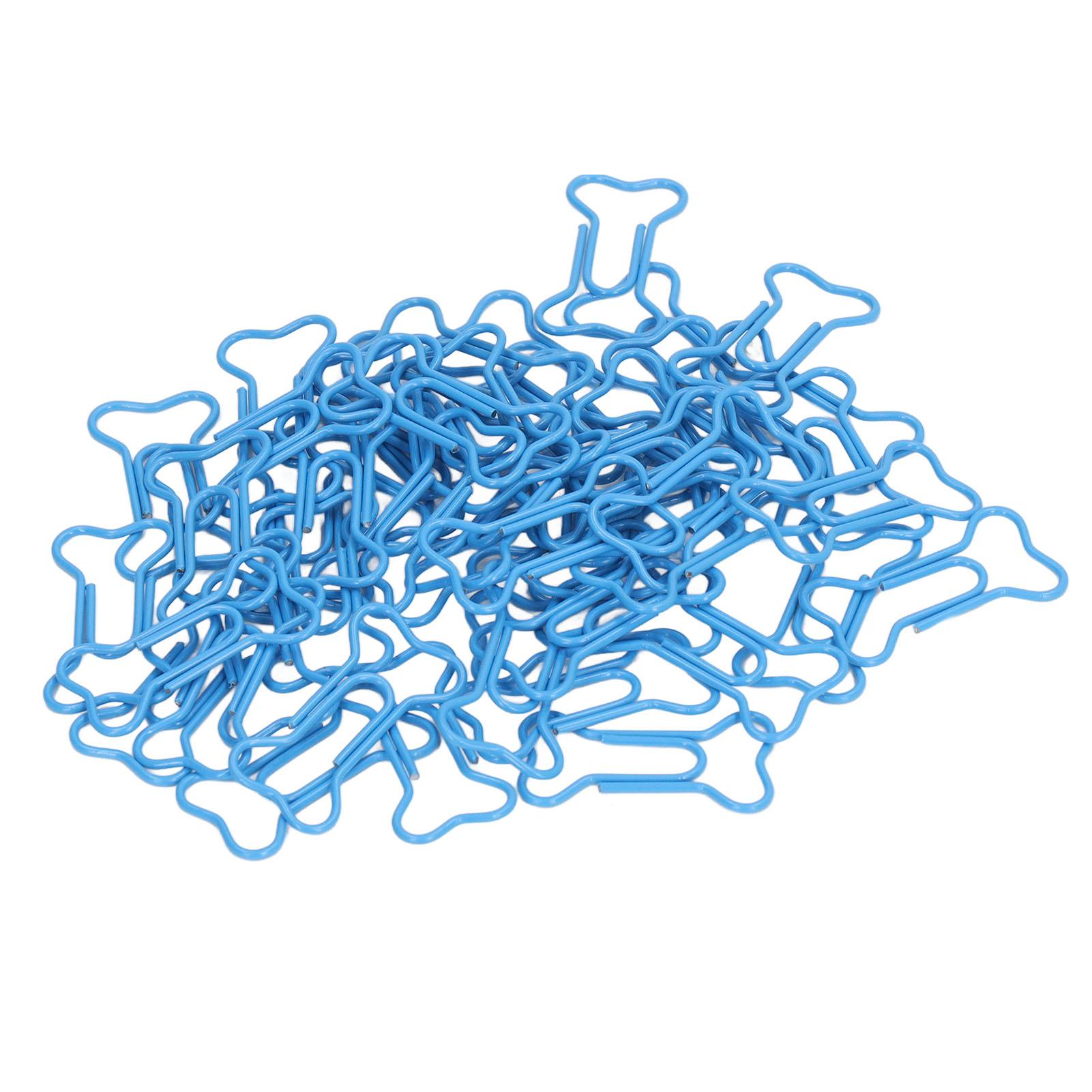 50 Stück Büroklammern in Knochenform, schöne Farbe, rutschfest, tragbare Büroklammern, Knochen