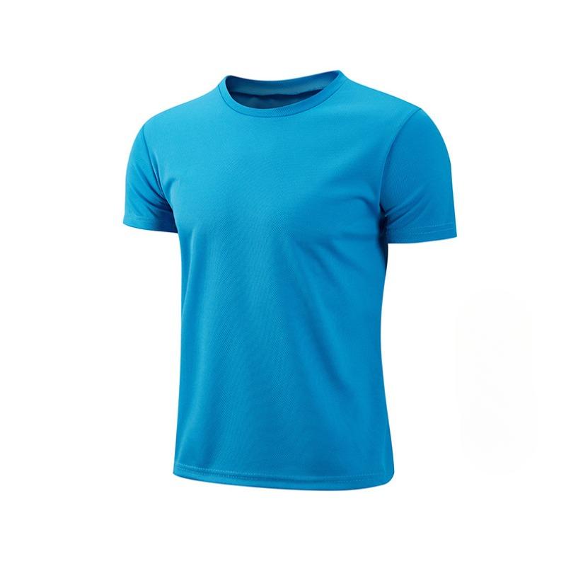 Sommer-Rundhals-T-Shirt, schnell trocknende Kleidung, Arbeitskleidung, kurzärmeliges T-Shirt S see-blaue
