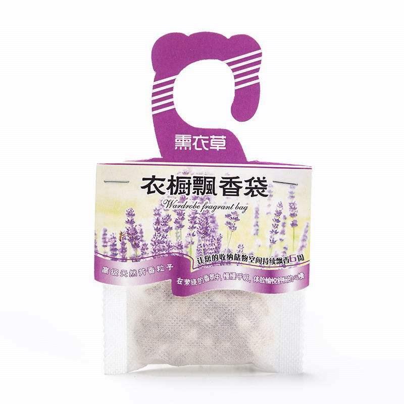 1 Stück Zitrone Lavendel Rose Osmanthus Lufterfrischer Natürliche Düfte Hängende Gewürze Tasche Kleiderschrank Desodorierende Papier Sachet Schrank Lavender-1PCS