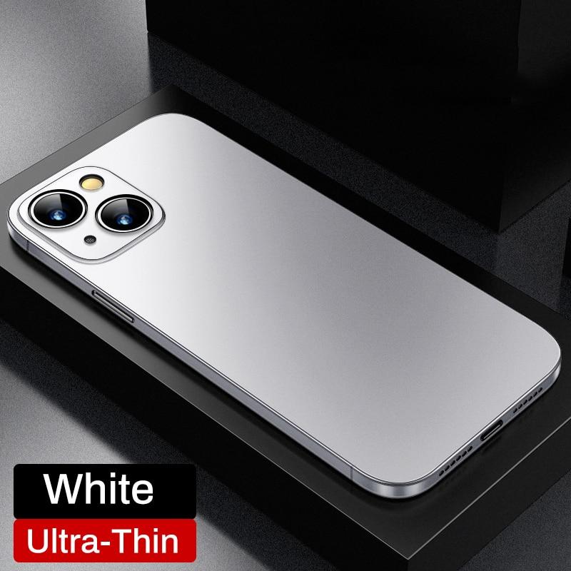 Luxuriöse, ultradünne, weiche Hülle für iPhone 16 15 14 Plus 13 12 Mini 11 Pro Max X XR XS SE 7 8 Plus, matt, schlank, durchscheinend, stoßfeste Stoßstangenabdeckung For iPhone 8 Plus transparent
