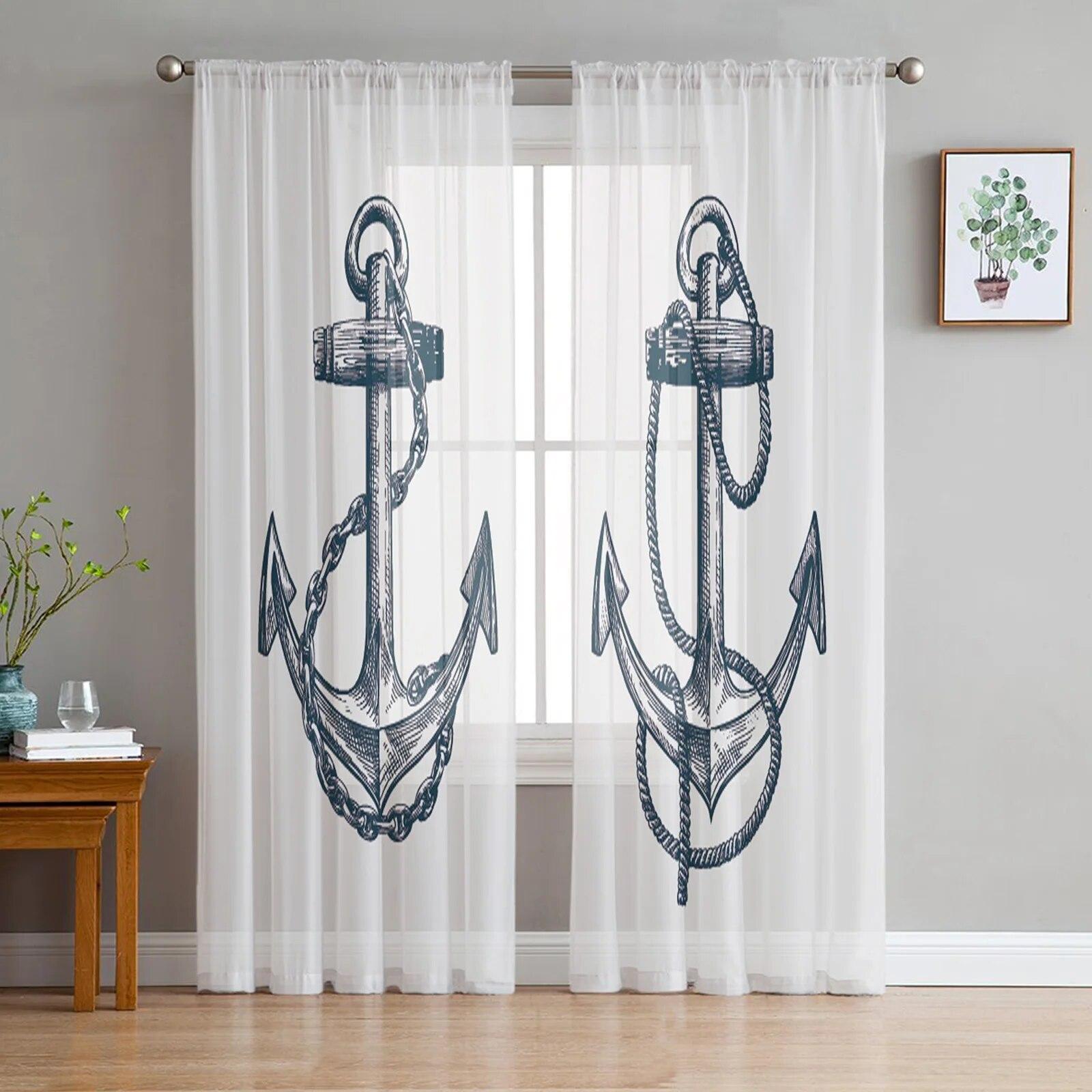 Spielen Sie Spiel Schwarz Weiß Cartoon Graffiti Tüll Vorhänge für Wohnzimmer Vorhänge Fenster Sheer Moderne Vorhänge für Schlafzimmer Dekor 135W x 137H(cm)x2