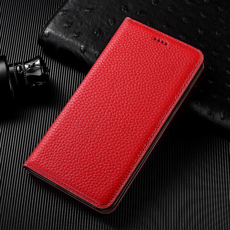 Luxus Echtleder Hülle für Samsung Galaxy S25 S24 S23 S22 S21 S20 Ultra FE S10 S10e S9 S8 Plus Flip Slot Brieftasche Cover coque For Galaxy S25 Ultra rot