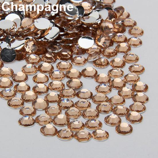 2000 Stück Harz-Strasssteine mit flacher Rückseite zum Selbermachen, für Handyhüllen, Nagelaufkleber, 2/3/4/5 mm 3mm champagner