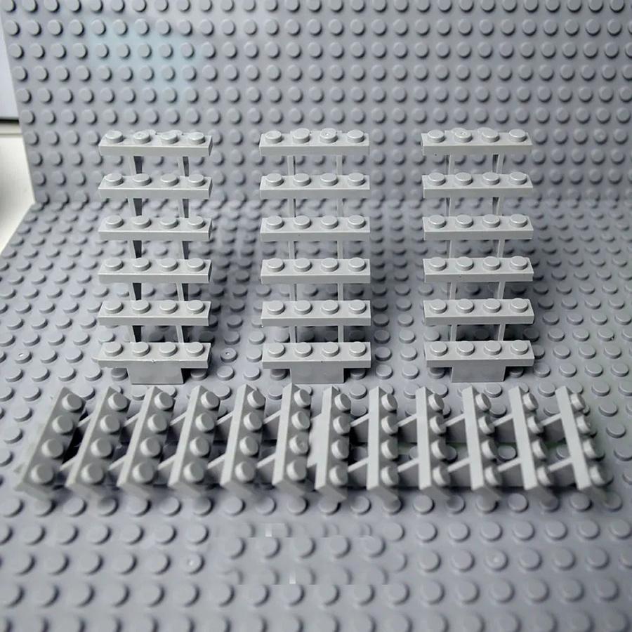 4 Stück Treppen MOC Steine 7x4x6 Haus Treppen Gerade Offen 30134 Stufen Leiter Modular Meine Stadt Baustein DIY Spielzeug