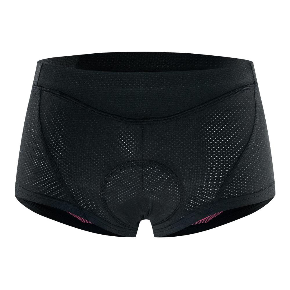 WOSAWE Frauen Gel Gepolsterte Radfahren Unterwäsche Reiten Fahrrad Dreieck Shorts Atmungs Mode Damen Fahrrad Unterhose S schwarz