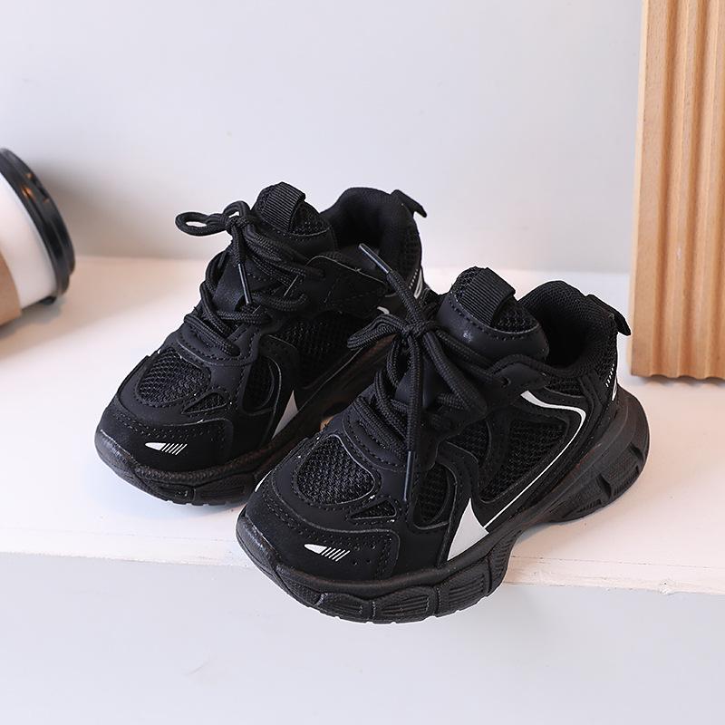 Unisex Kinder Schuhe Kinder Turnschuhe Baby Jungen Turnschuhe Mädchen Schuhe Klobig Sport Tennis Casual Wohnungen Kinder Infant Schuhe Herbst 35 schwarz
