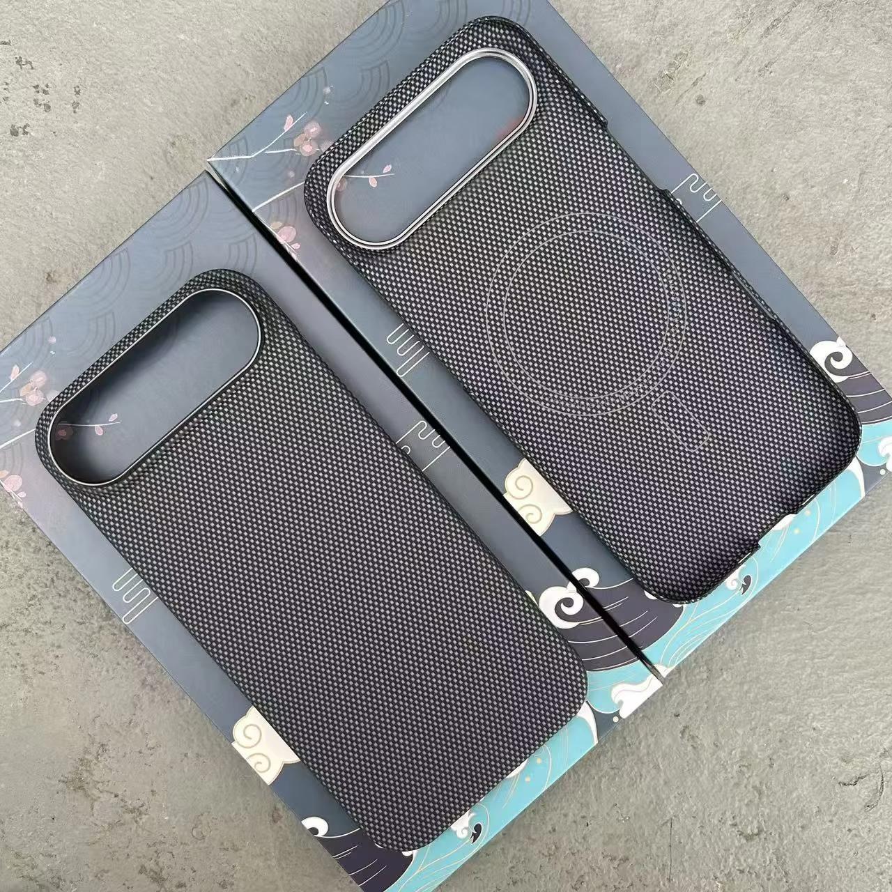 Für iPhone Air 17 Air Ultra Dünn Leicht Aramid Kohlefaser Hülle Starke Magnetische MagSafe Hülle Aramidfaser Abdeckung iPhone Air schwarz weiße