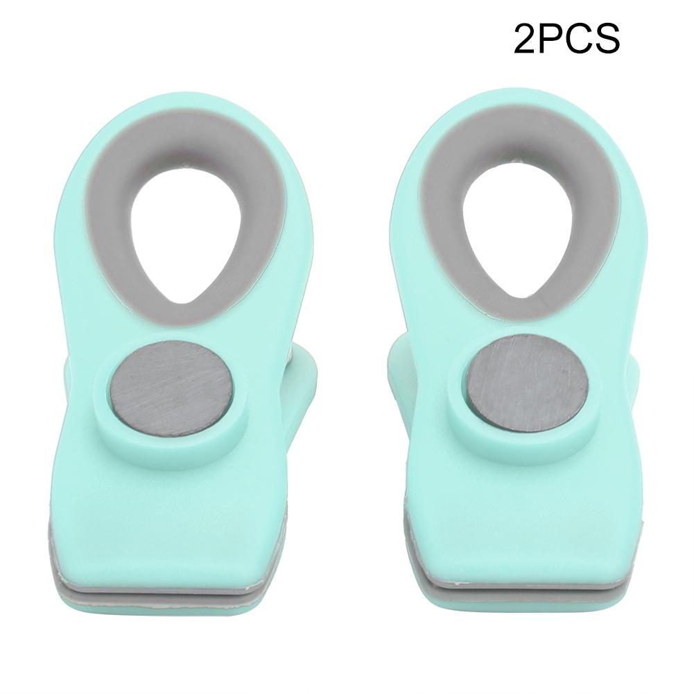 2Pcs Mini Tragbare Lebensmittel Abdichtung Magnetische Clips Snack Lebensmittel Konservierung Tasche Clips Küche hellgrüne