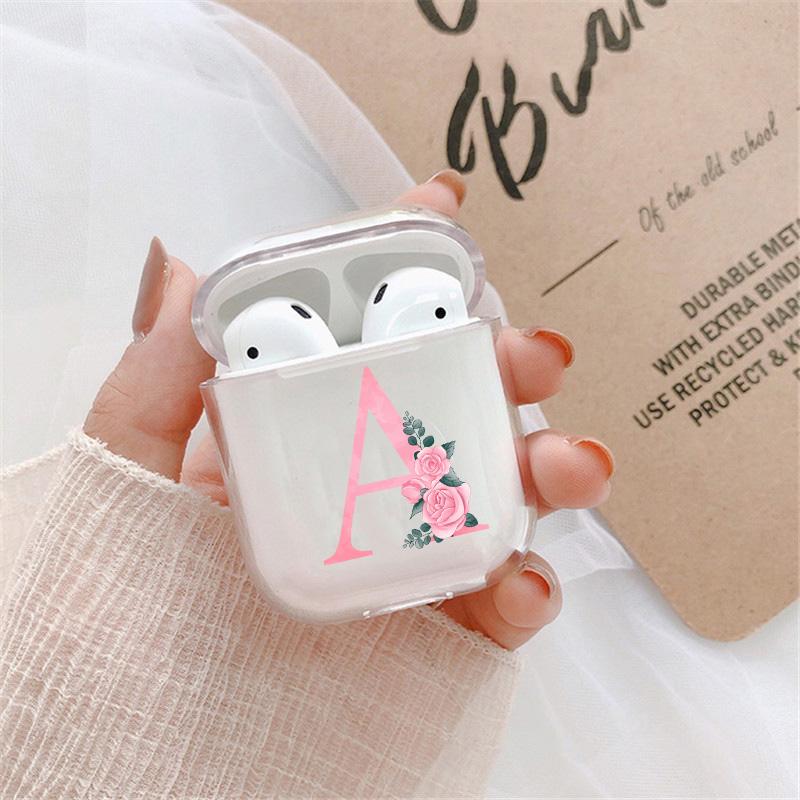 Transparente 26 Alphabet-Buchstaben AirPods-Hülle für Apple Airpods 3 Pro Wireless Headset Schutzhülle Ladebox Shell Airpods pro