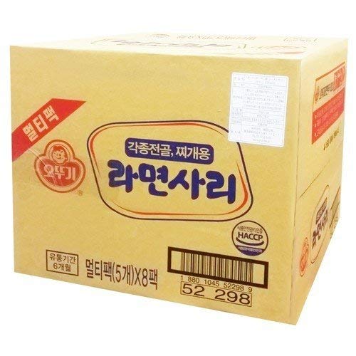 Koreanische Ramen Zutaten für Hot Pot, Sari Nudeln, Ottogi, 110g, 5 Portionen x 8 Sets (40 Portionen)