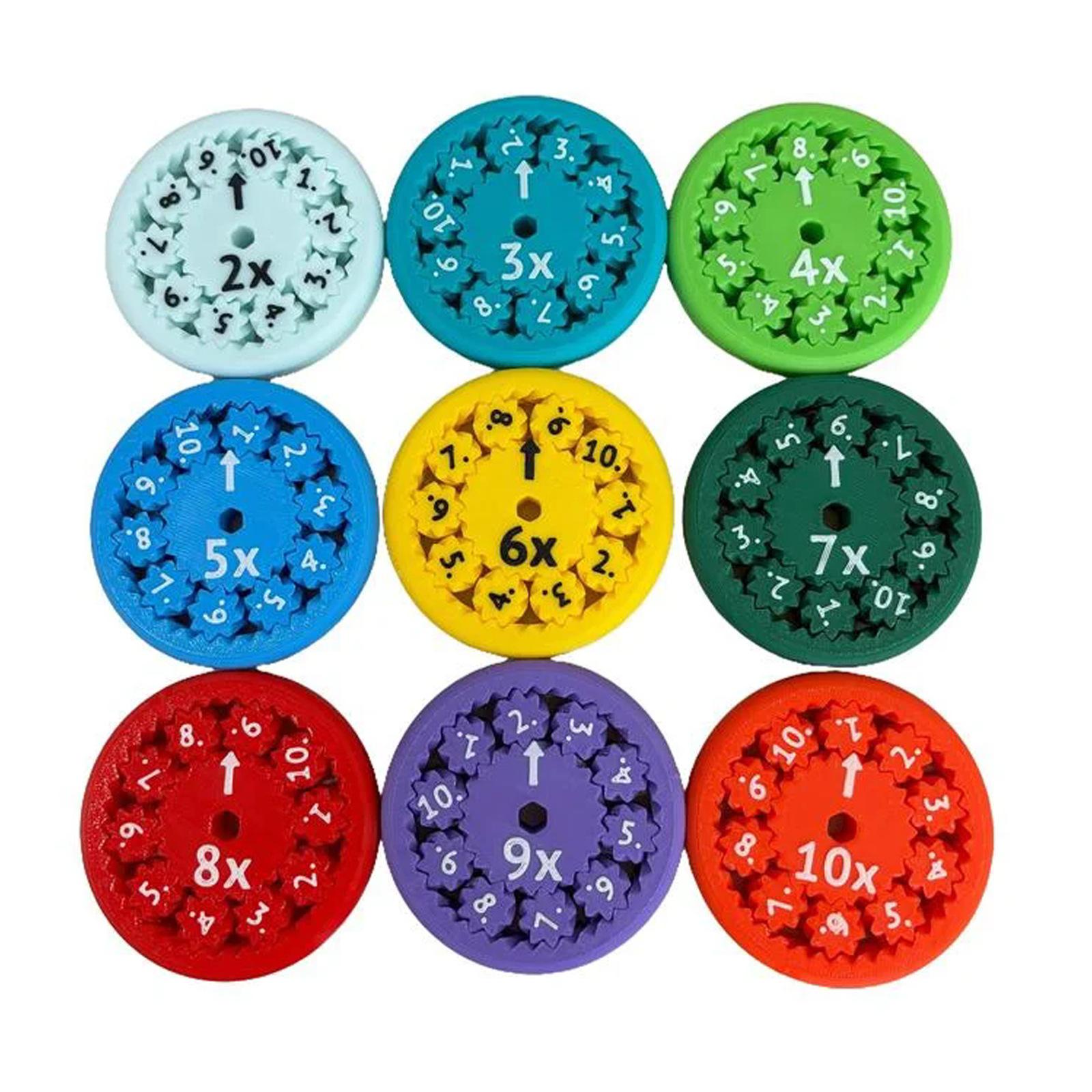 Mathe Fidget Spinner Lernspielzeug zum Drehen Rechnen lernen Rechenwerkzeuge Addition Subtraktion Multiplikation Division blue