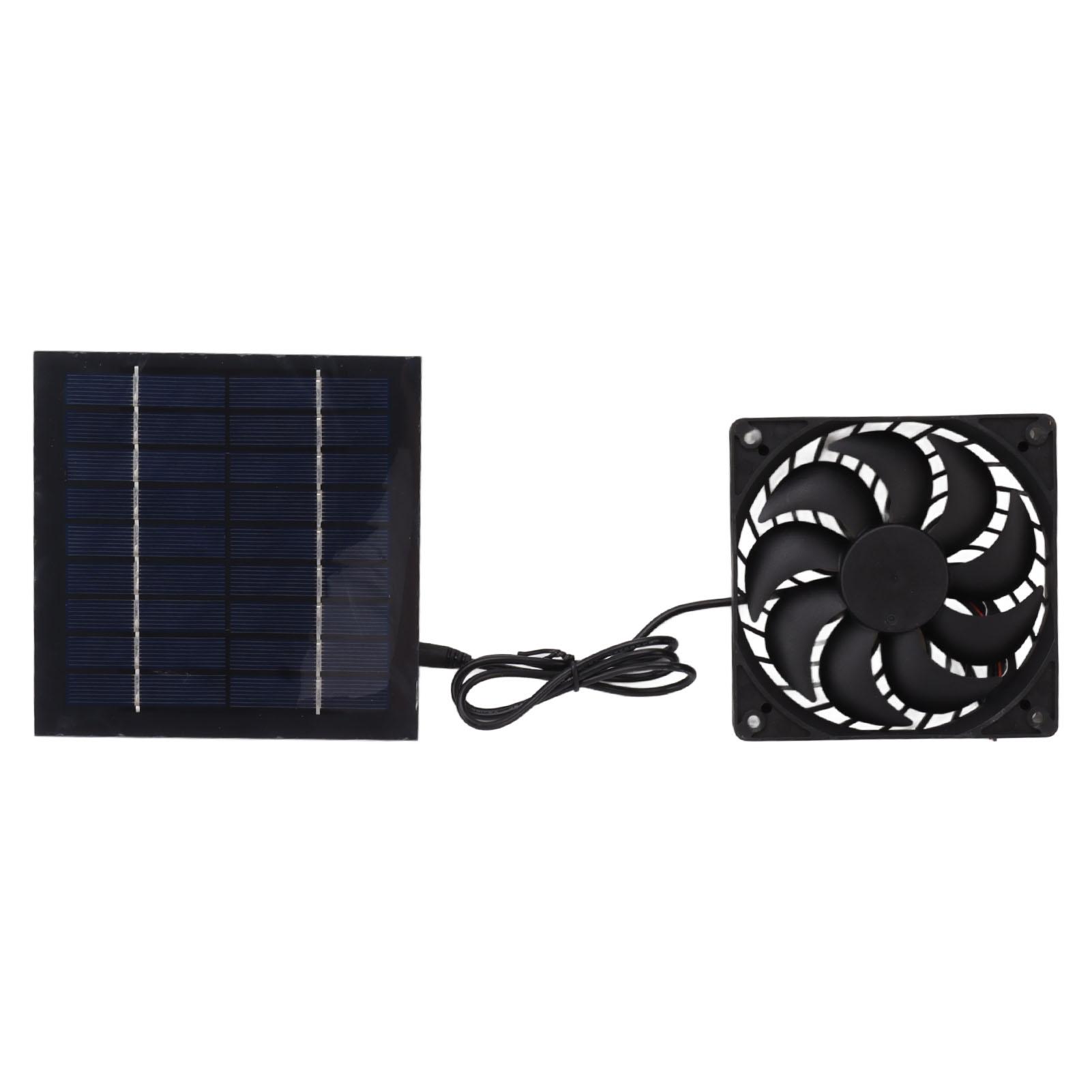 10W Solarpanel-Ventilator-Kit, solarbetriebener Ventilator für kleine Gewächshäuser, Hundehütten, Schuppen, Belüftung