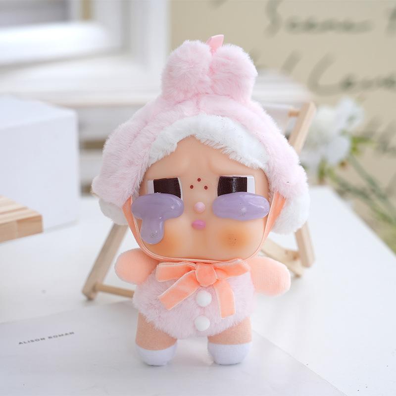 Weinendes Baby Plüsch Schlüsselanhänger Taschenanhänger Puppe Schlüsselanhänger Ornament Kinderspielzeug Geschenk 14cm