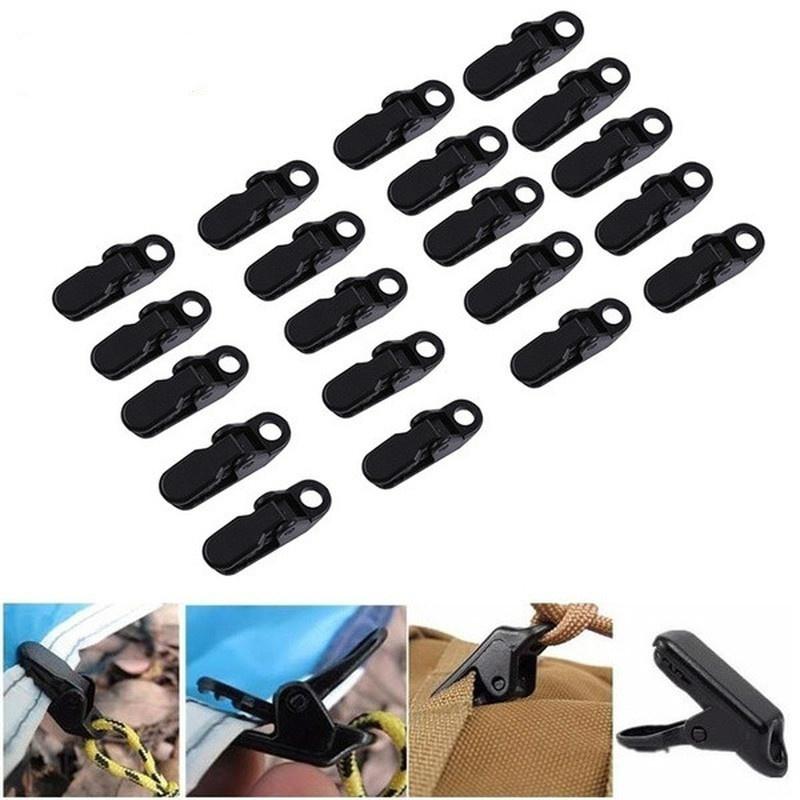 10 Stück/20 Stück Zelt Zugpunkt Clip Outdoor Camping Zelt Krokodilklemme Zugpunkt Haken Schnalle für das Zelt Krokodilklemme Zeltzubehör 20pcs