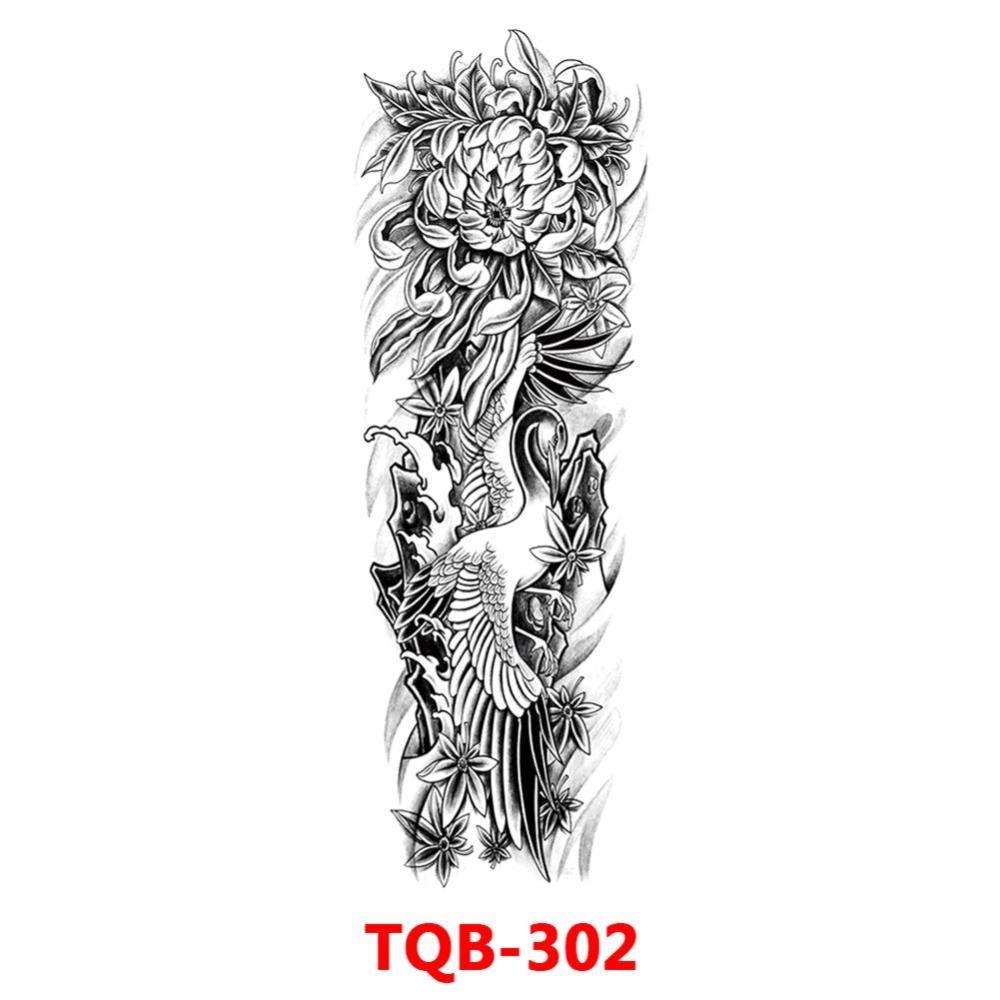 Voller Arm Fake Tattoo Ärmel Männer und Frauen Temporäre Tattoo Aufkleber Löwe Werwolf Kreuz Big Arm Tattoo Wasserdicht TQB-302