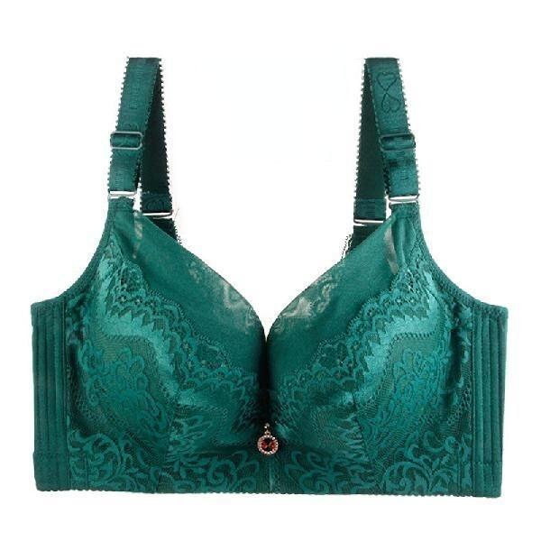Gepolsterte Push-up-BHs für Damen, Spitzen-BH in Übergröße, mit Zwei-Cup-Bügel-Büstenhalter, CDE-Cup-BHs in Übergröße für Damen 52/120C blue