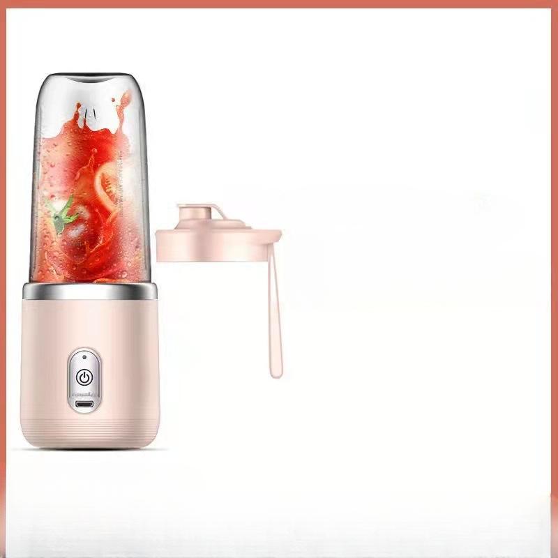 Tragbarer Mixer, Mini-Mixer für Shakes und Smoothies, persönlicher Mixer mit wiederaufladbarem USB, Obst, Smoothie, Mixer für Babynahrung rosa