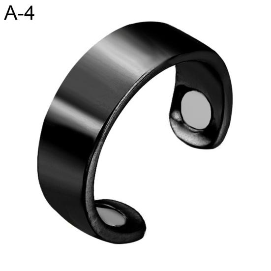 Abnehmen Unisex Magnetischer Anti-Schnarch-Ring Gewichtsverlust Fettverbrennung Gesundheitsfürsorge A schwarz