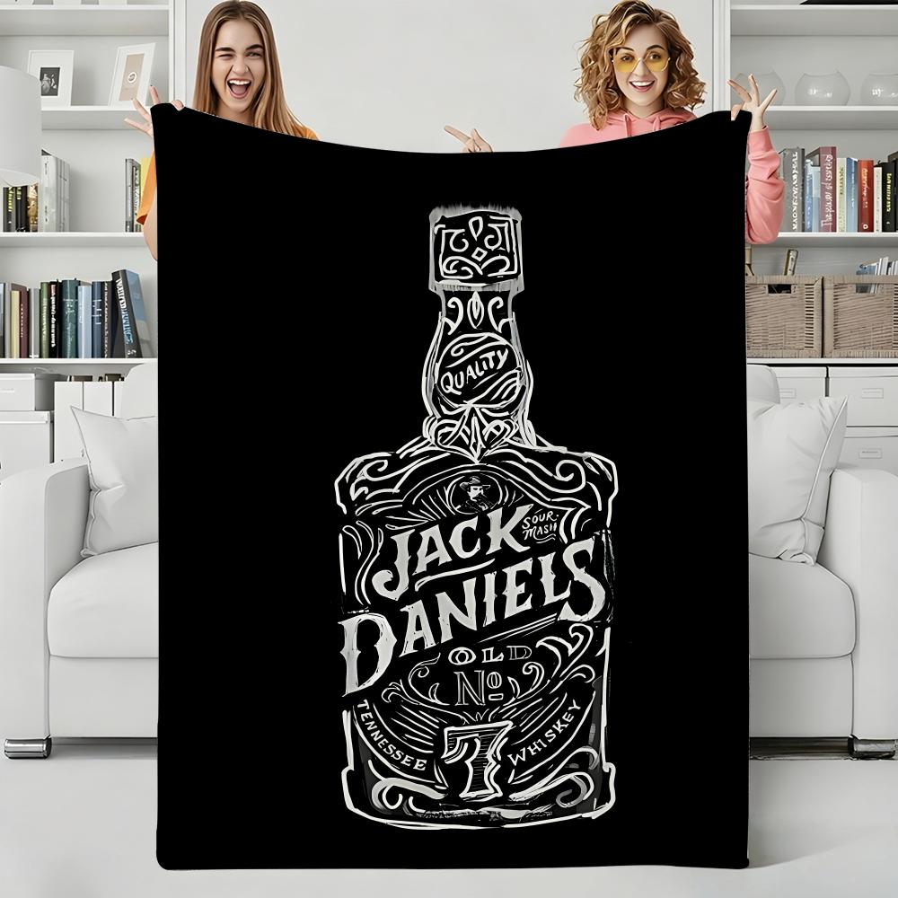 Trink J-Jack Daniels Wurf Flanelldecke Perfekt für Sofa Büro Bett Reisen Schlafen Lesen Entspannen Camping Ganzjahresnutzung 75cmx90cm
