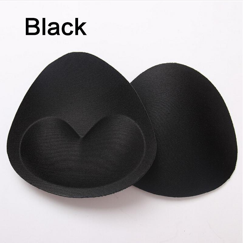 1 Paar Damen Brust Push Up Pad Silikon BH Unterwäsche Pad Nippelabdeckung Aufkleber Patch Bikini Einsatz Badeanzug Zubehör One Size schwarz