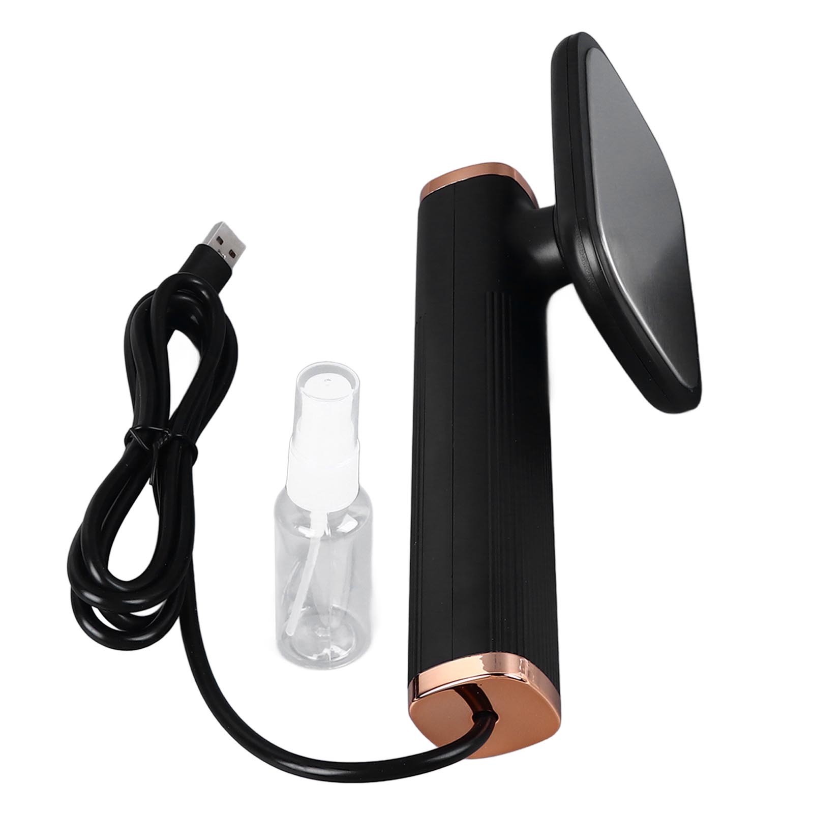 Dampfbügeleisen, drehbar, 20 ml Fassungsvermögen, tragbarer Mini-Dampfbügelautomat mit USB-Stecker für zu Hause schwarz