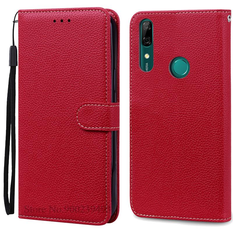 Für Huawei P Smart Z Fall PSmart Z STK-LX1 Leder Brieftasche Buch Abdeckung Telefon Fall Für Huawei P Smart Z Telefon fall Coque Fundas For Huawei P Smart Z dunkelrote