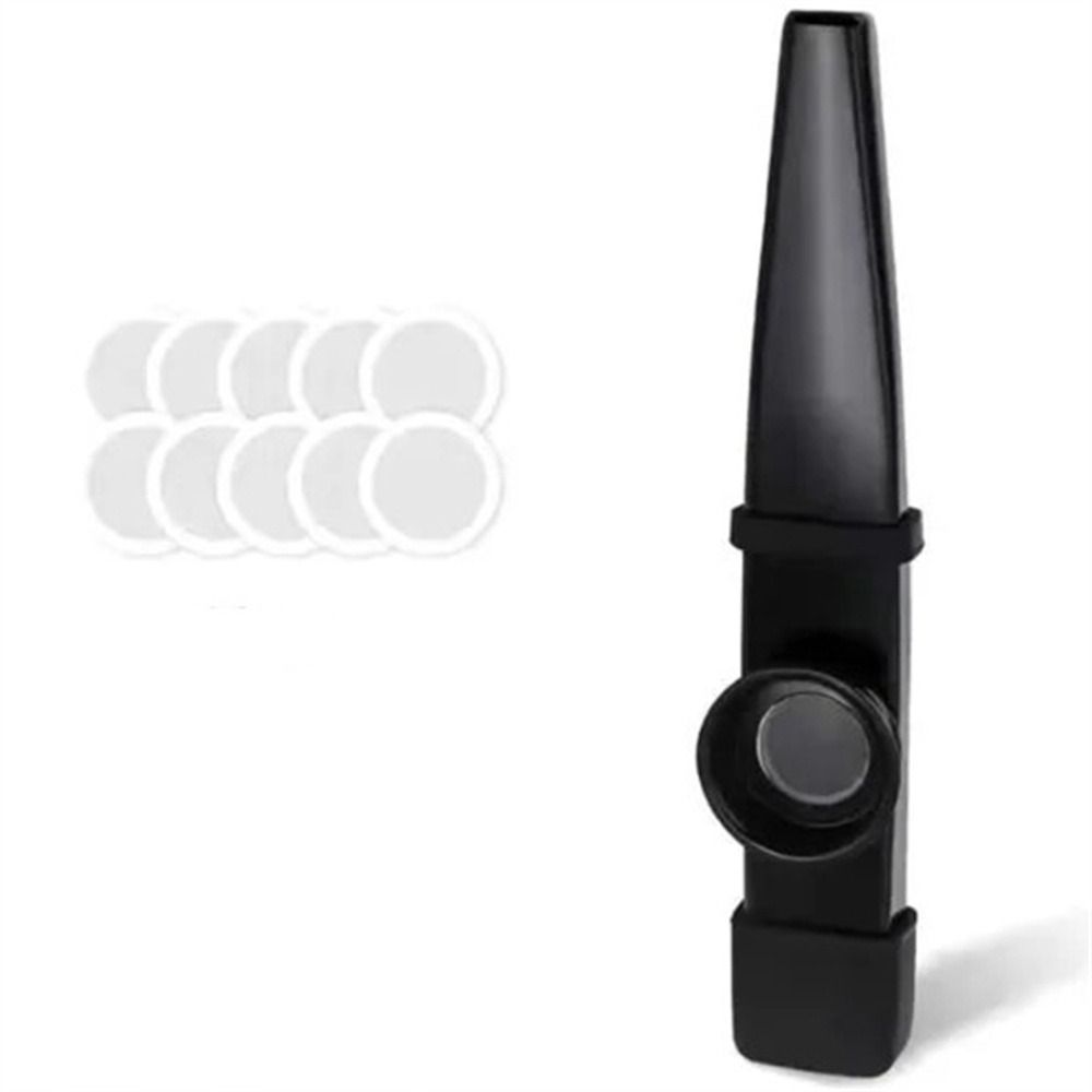 Einfaches Design Kazoos Flöten Membranmund Kazoos Bestes Geschenk Metall Kazoos Musikinstrumente schwarz