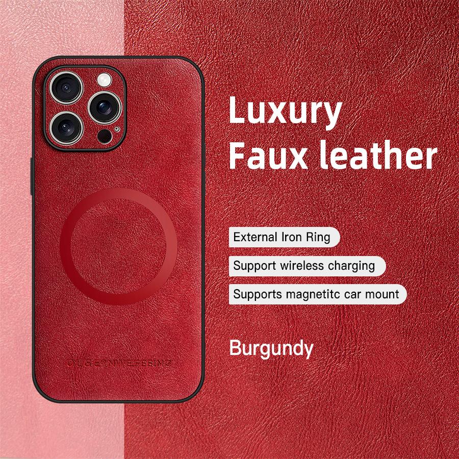 Luxus Hülle Für iPhone 16 15 14 Plus Hülle Leder Silikon Abdeckung Für iPhone 15 14 13 12 11 Pro Max XS XR X 7 8 Handyhülle For iPhone 7 claret