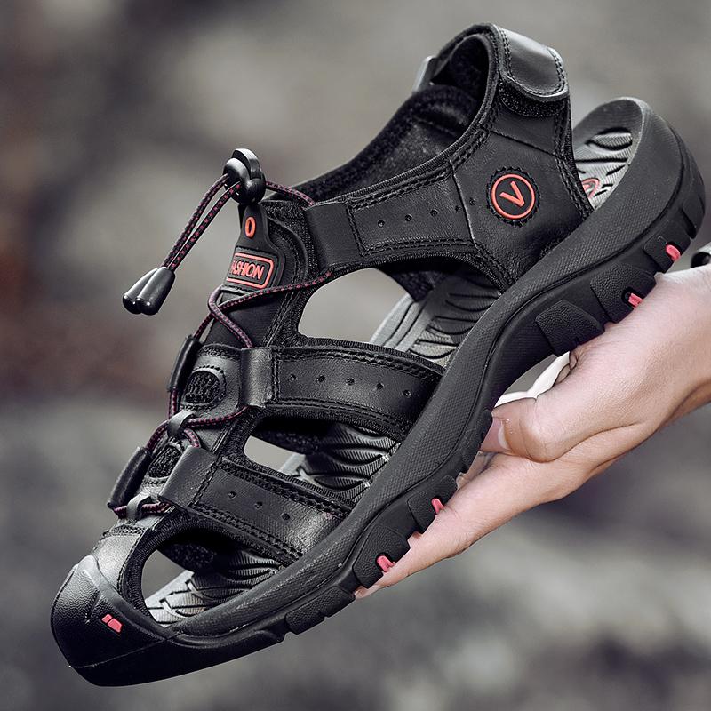Große Größe 38–48 Herren Sommer Strand Sandalen Waten Outdoor Sport Sandalen 43 schwarz