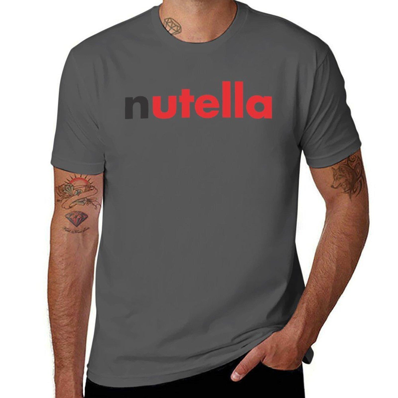 Nutella T-Shirt Herren T-Shirt Baumwolle hohe Qualität Herren T-Shirts für Herren lässiges Herren T-Shirt Baumwoll-T-Shirt 4XL