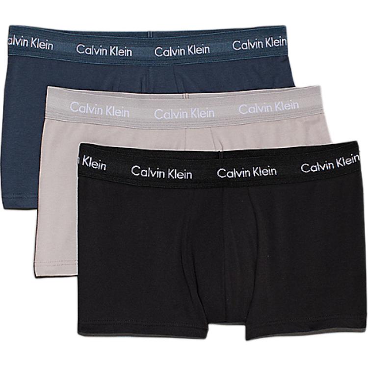 Calvin Klein Buchstaben-Print Low Rise Boxer Briefs Europäische Version 3er-Pack Herren Unterwäsche 0000U2664G-QRH L