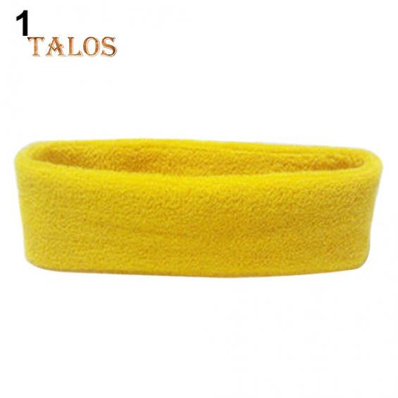 Mode Frauen Männer Sport Schweiß Schweißband Stirnband Yoga Gym Stretch Kopf Haarband Haare Schmuckstück gelb