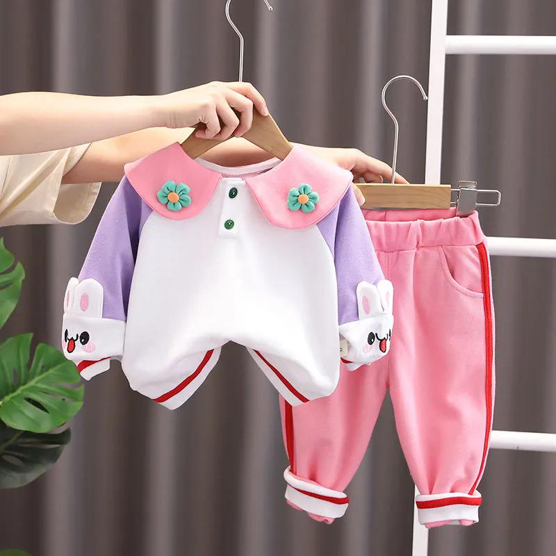 Mädchen Anzug Herbst Zwei-stück Anzug für Kinder 120 weiß