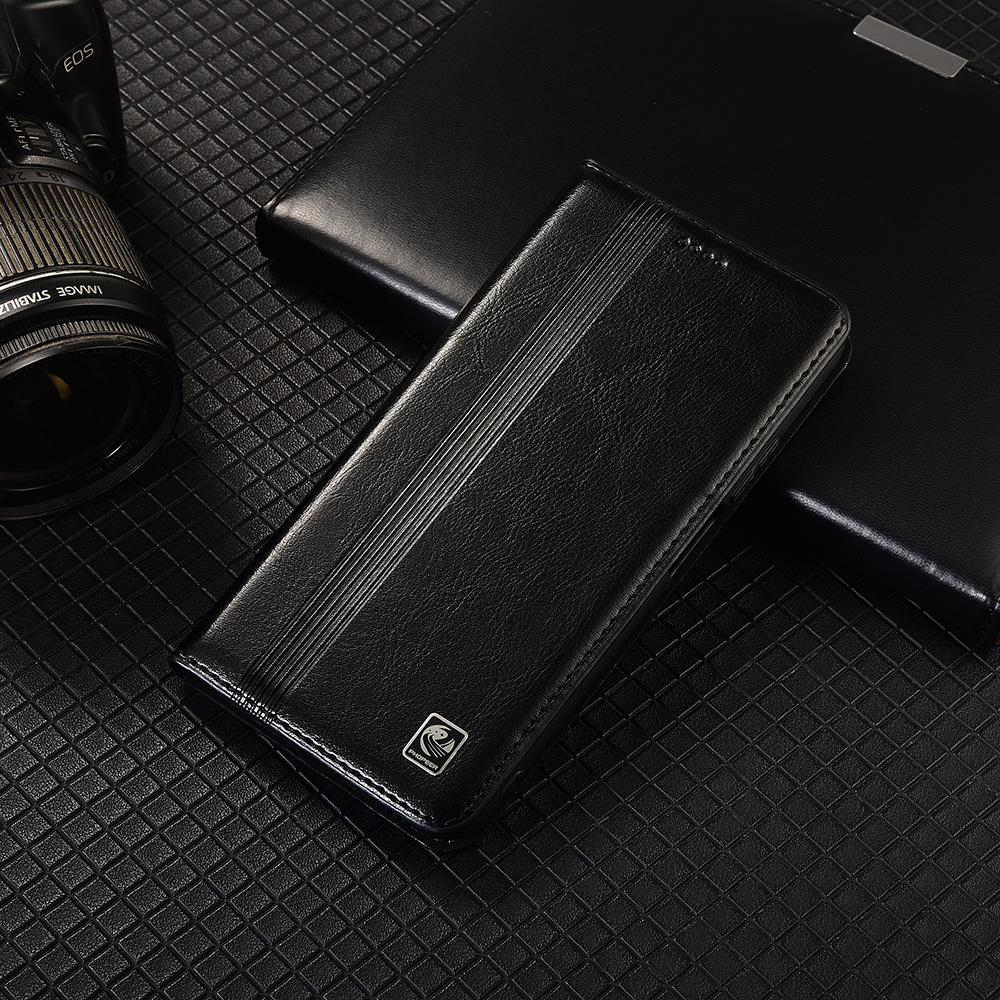 Vertikale Linie Echtes Leder Klapphülle Für Asus Rog Phone 3 5 5S 6 6D 7 8 9 Pro FE Ultimate Hülle Kartenfächer Kratzfest Rog Phone 5S Pro schwarz