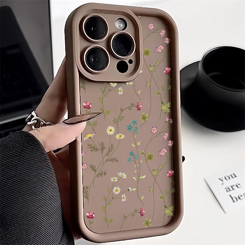 Süße Blumen-Telefonhülle für iPhone 11 Hülle Funda iPhone 15 13 12 16 14 Pro Max XR X XS Max 7 8 Plus SE Anti-Drop-Stoßfeste Hülle For iPhone 12Pro Max