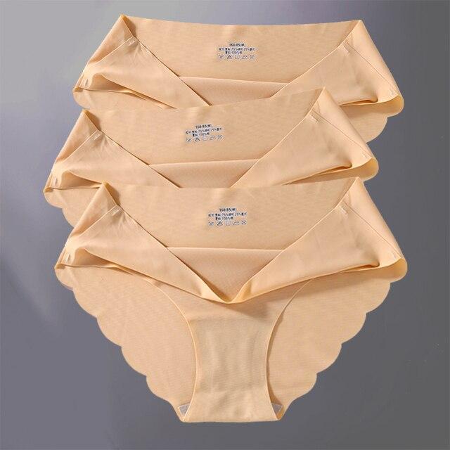 3 Teile/satz Frauen Höschen Sexy Nahtlose Unterwäsche Pantys Dessous für Weibliche Unterhose Weiche Einfarbig Low-Rise Briefs Dessous XL