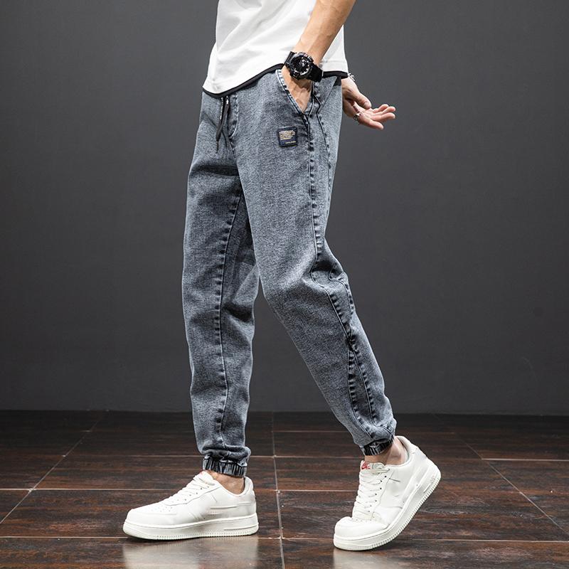 Frühling Sommer Schwarz Blau Cargo Jeans Männer Streetwear Denim Jogger Hosen Männer Baggy Harem Jean Hosen Plus Größe 6XL 7XL 8XL XXL graue
