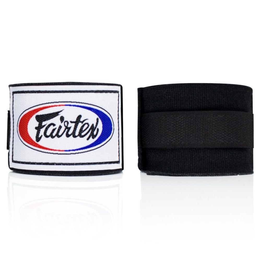FAIRTEX Bandage Schwarz Dehnbar Typ 2 Stück im Set Muay Thai Boxen MMA Kampfsport Handschuhe Handschuhe Bandage 4,5m schwarz