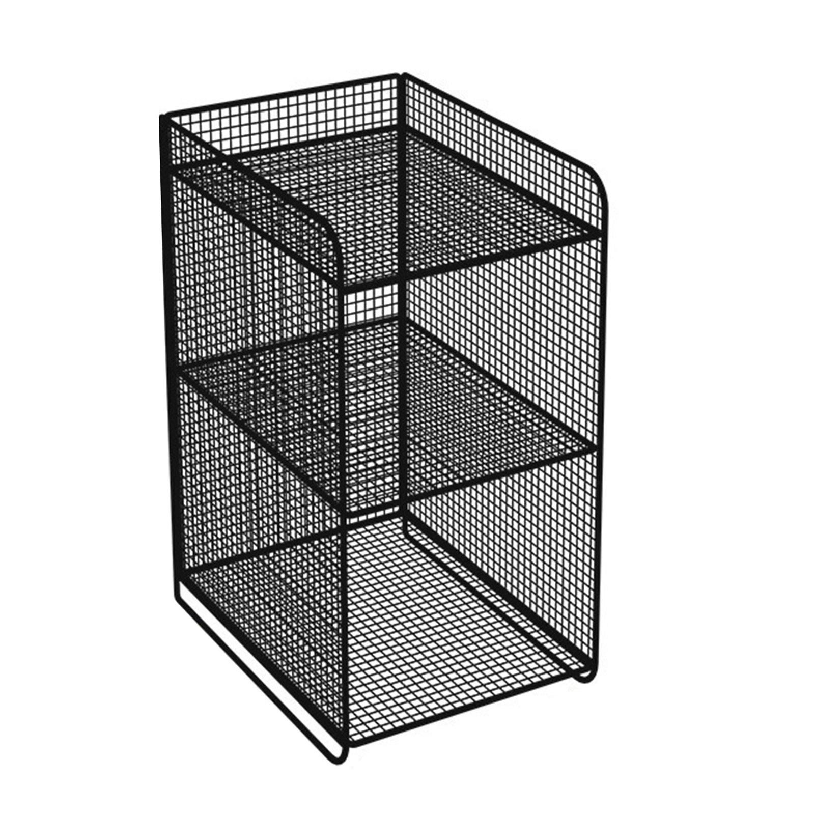 Lagerregal Metall Schwerlastregal Seitenregal Tisch Endregal Halter für Haushalt Schlafzimmer schwarz