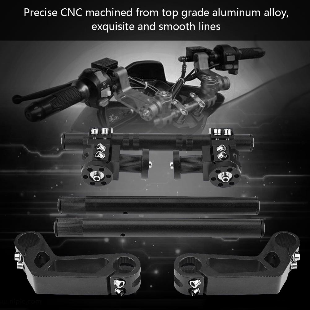 78  22mm verstellbares CNC-Motorrad-Lenklenkersystem für 125ccm Dirt Bike, Schwarz schwarz