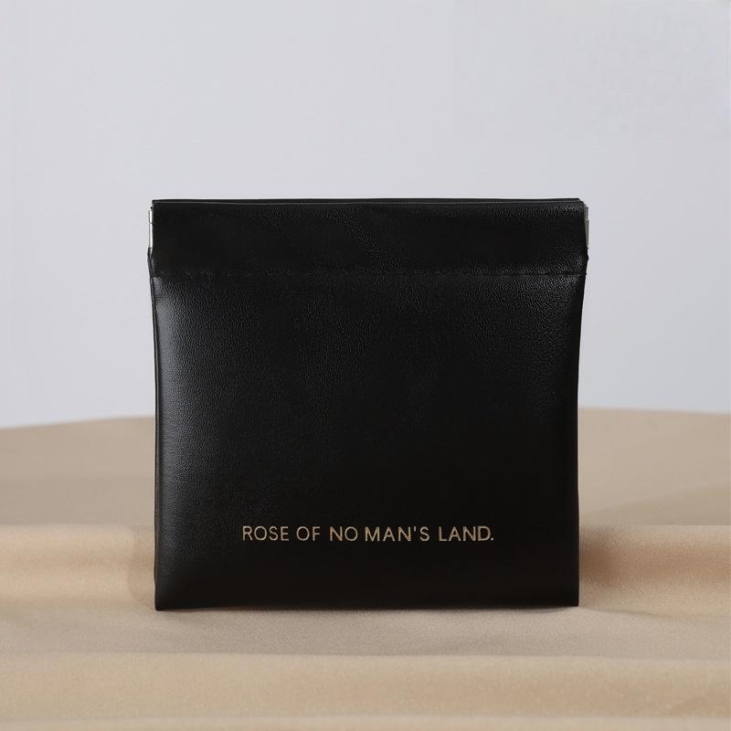 Automatisch schließende Aufbewahrungstasche Lippenstifttasche PU-Leder Kabel-Organizer-Tasche Versiegelung Münzen Schlüssel Schmuck Kopfhörer Aufbewahrungs-Organizer-Tasche Mini Tragbar