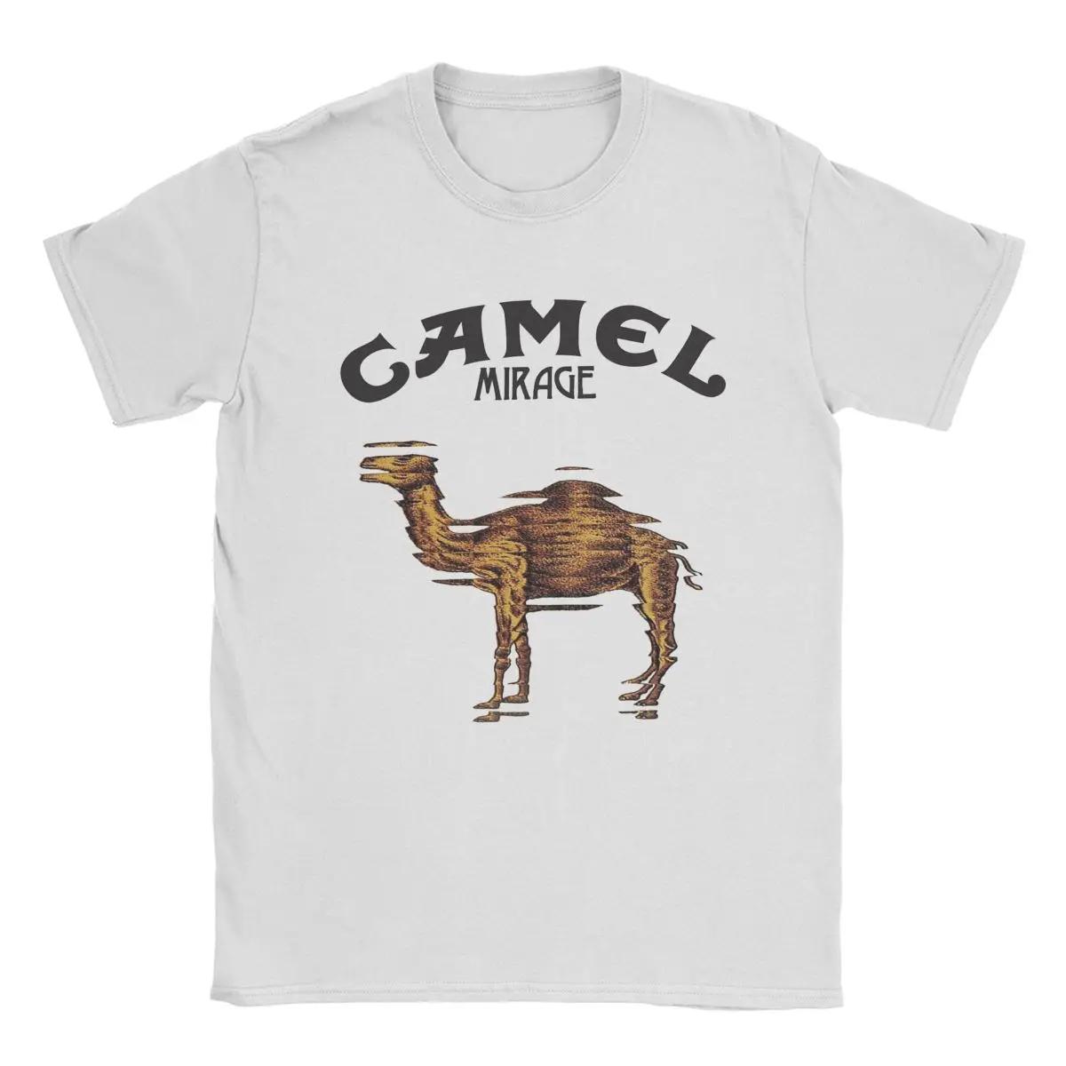 Herren T-Shirts Camels Mirage Band Lustige T-Shirts aus reiner Baumwolle Kurzarm T-Shirts O-Ausschnitt Tops Große Größe S weiß