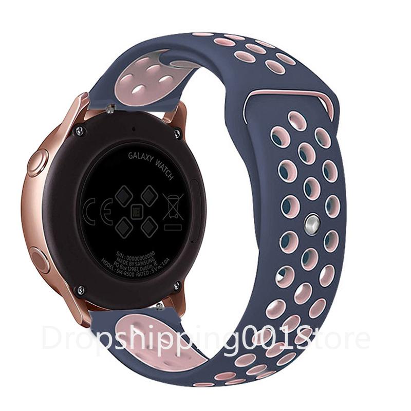 Silikonband 20/22 mm für Samsung Galaxy Watch 3 4 klassisches Armband Gear S3 46/42 mm Huawei Watch GT2 Correa Armband Active 2 40 mm 44 mm Armband 22mm watch strap rosa/blau