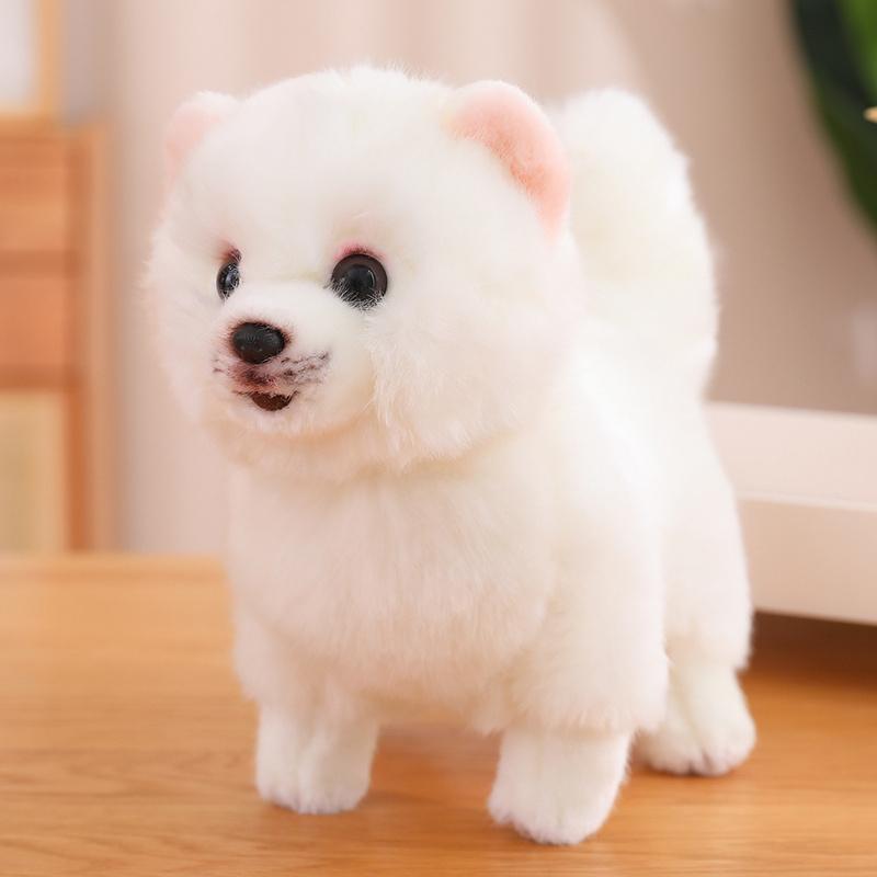 Hochwertiges Premium-Simulations-Plüschtier mit pommerschen Hunden, süße Kuscheltiere, Welpen, Plüschtiere, Puppe, Cartoon, weiches Kinderspielzeug, Geschenke about 23cm