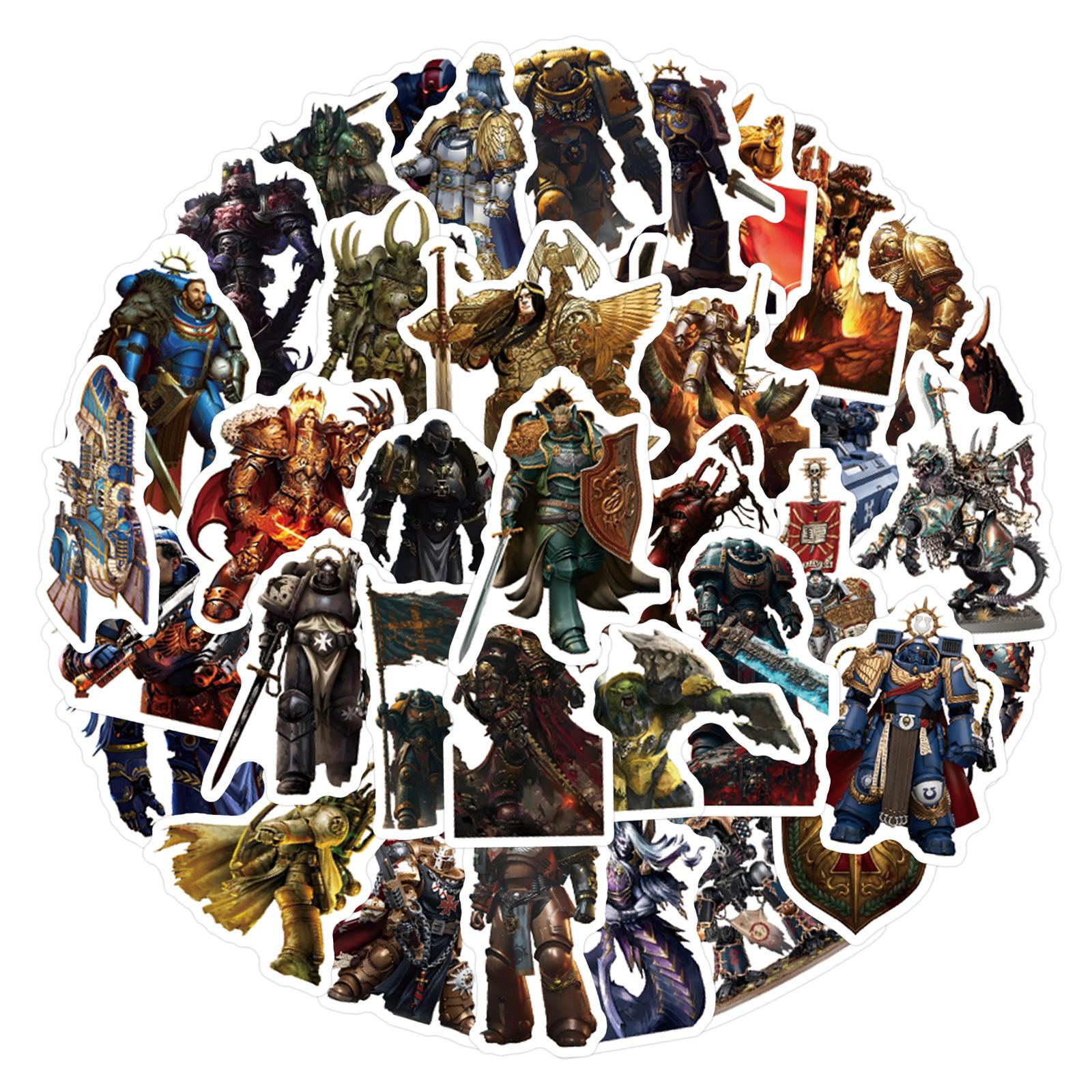 10/50 Stück Warhammer 40000 Aufkleber 40K DIY Aufkleber Scrapbooking Telefon Gepäck Skateboard Wasserdichte Abziehbilder 10pcs