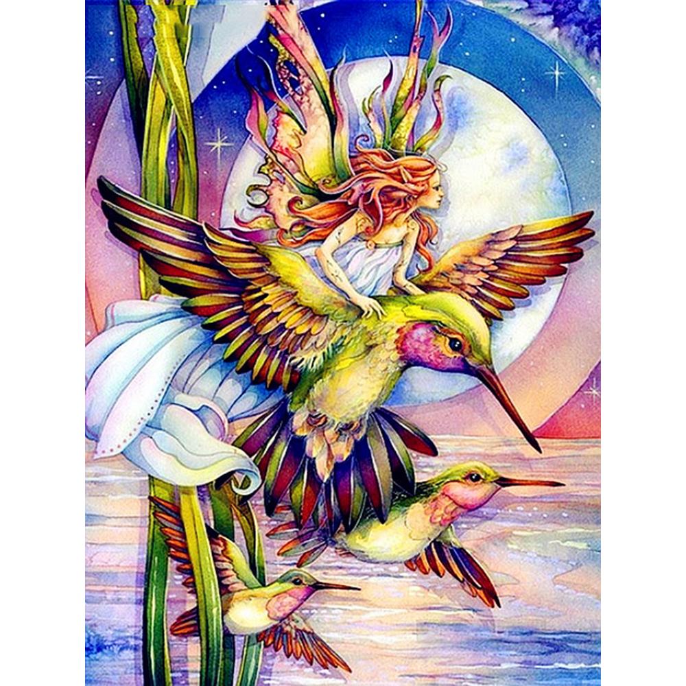Diamantmalerei Tier Vogel Elf Bilder von Strasssteinen Diamant bestickt Tier Perlenmuster 20X30CM