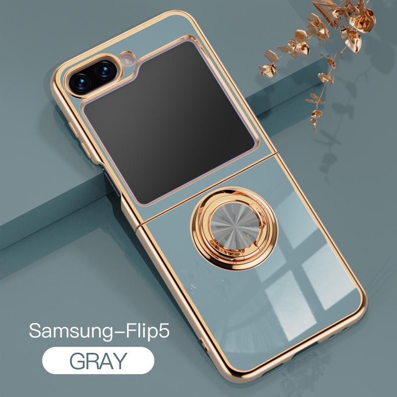 Neue Schutzhülle mit magnetischer Ringbeschichtung für Samsung Galaxy Z Flip 5, TPU-Softcover für Samsung Galaxy Z Flip 4 Flip 3, Silikonhülle galaxy z flip 3