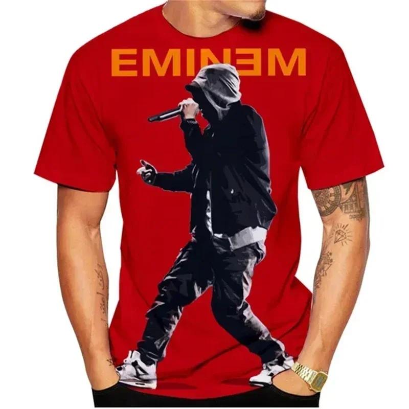 Rapper EMINEM 3D Gedrucktes Hip-hop T-Shirt Herren Damen Kleidung T-Shirts Harajuku Mode Lässig Kurzärmeliges Hip-hop Shirt y2k Oberteile S