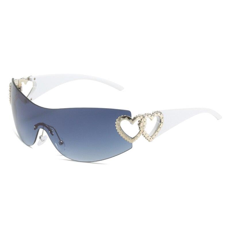 Modedesigner Sonnenbrille Damen Luxus Trend Sonnenbrille Frau Schatten Rosa Brille Goggle