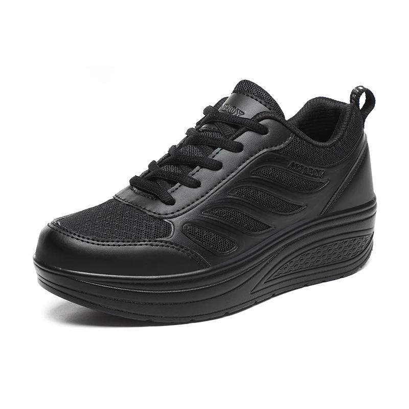 2024 Designer Weiße Plateau-Sneakers Freizeitschuhe Damen Tenis Feminino Damen Keilschuhe Schuhe Basket Femme Trainer Damen 37 schwarz